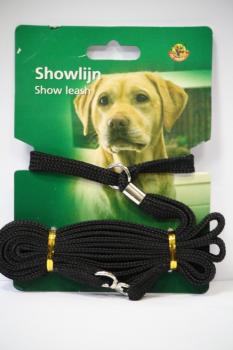 Поводок-ринговка для собак, 10 мм х 120 см, нейлон, черный