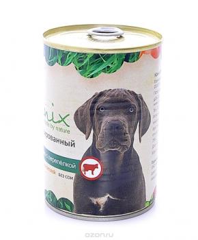 Organix Органик Консервы Для взрослых собак говядина с перепелкой