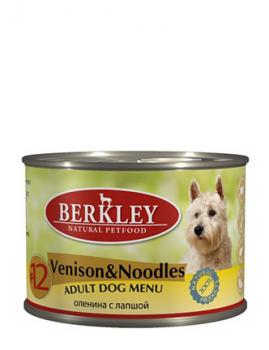 Berkley Влажный корм для собак с олениной и лапшой