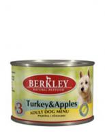 Berkley Влажный корм для собак с индейкой, ягненком и яблоками - легкая формула (Light Menu)