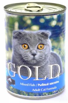 Nero Gold Mixed Fish Неро Голд консервы для кошек "Рыбный коктейль"