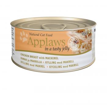 Applaws кусочки в желе для кошек с курицей и скумбрией, Jelly Chicken & Mackerel