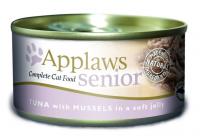 Applaws кусочки в желе для пожилых кошек с тунцом и мидиями, Senior Cat Tuna with Mussels in Jelly