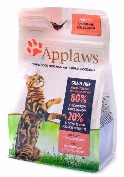 Applaws Эплоус беззерновой сухой корм для кошек "Курица и Лосось/Овощи: 80/20%", Dry Cat Chicken & Salmon