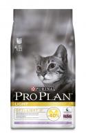 PRO PLAN LIGHT Про план Лайт Диетический сухой корм для взрослых кошек с избыточным весом Индейка с рисом