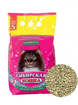 Сибирская кошка Комфорт: Впитывающий наполнитель, 20л
