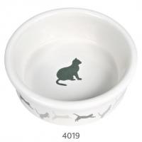 Миска керамическая для кошки с рисунком  "Кошка" 250 мл