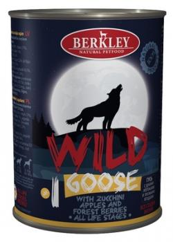 Berkley консервы для собак с гусем, цуккини, яблоками и лесными ягодами