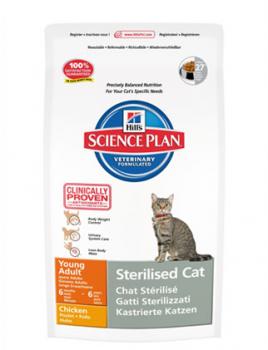 Хиллс сухой корм для молодых стерилизованных кошек от 6 мес до 6 лет Hill's Science Plan Sterilised Cat