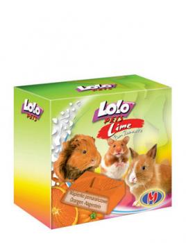 LoLo Pets Mineral block for rodents- Orange Минеральный камень с апельсином для грызунов