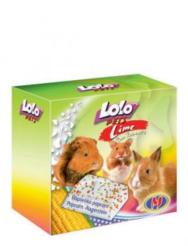LoLo Pets Mineral block for rodents- Popcorn Минеральный камень с крекерами для грызунов