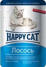 Happy Cat Консервы для кошек нежные кусочки в соусе лосось