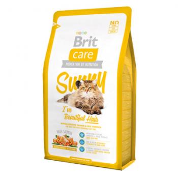 Brit Care "Sunny" Beautiful Hair Сухой корм для кошек с лососем и рисом, уход за шерстью