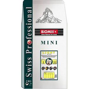 Biomill Swiss Professional MINI light для взрослых собак с избыточным весом