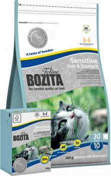 BOZITA Feline Funktion Sensitive Diet & Stomach  Для взрослых и молодых кошек, с чувствительным пищеварением, для кошек с избыточным весом и низким уровнем активности