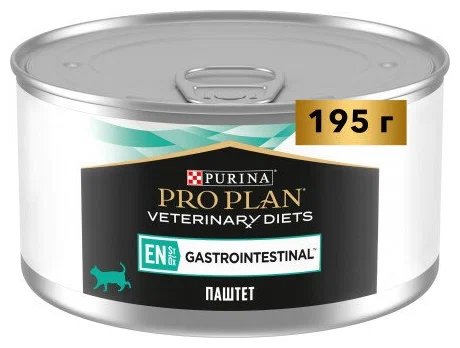 Pro Plan Veterinary Diets Влажный корм для кошек Gastrointestinal EN St/Ox, при проблемах с ЖКТ, с индейкой 195 г