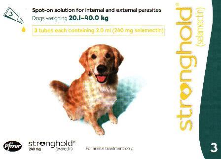 Стронгхолд Stronghold Капли от внутренних и внешних паразитов для собак массой от 20 до 40 кг